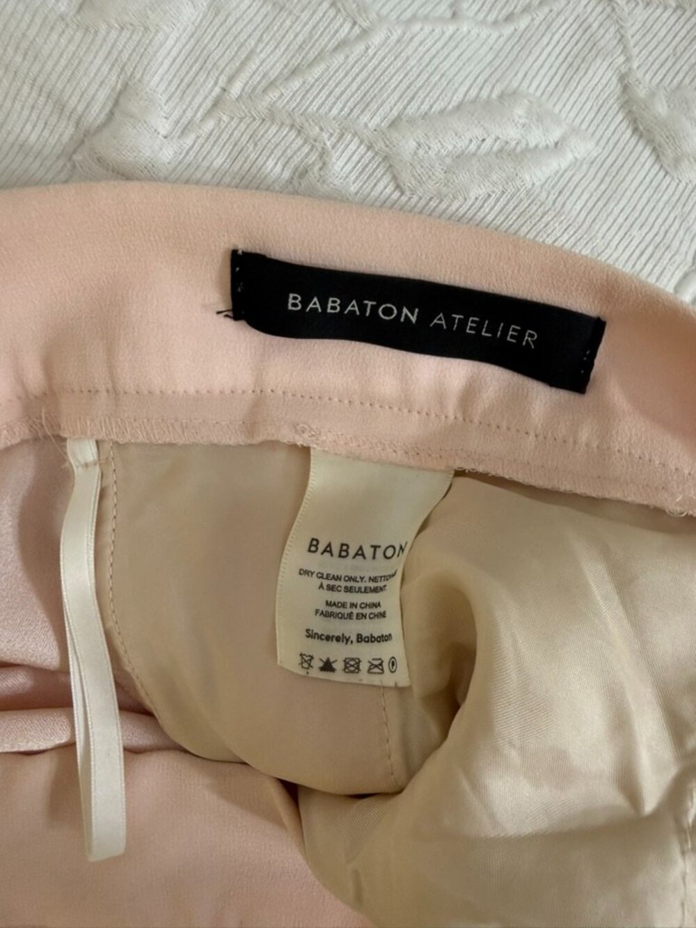 Aritzia Babaton Atelier Blush Pink Pleated Trousers Size 4 - Picture 6 of 10